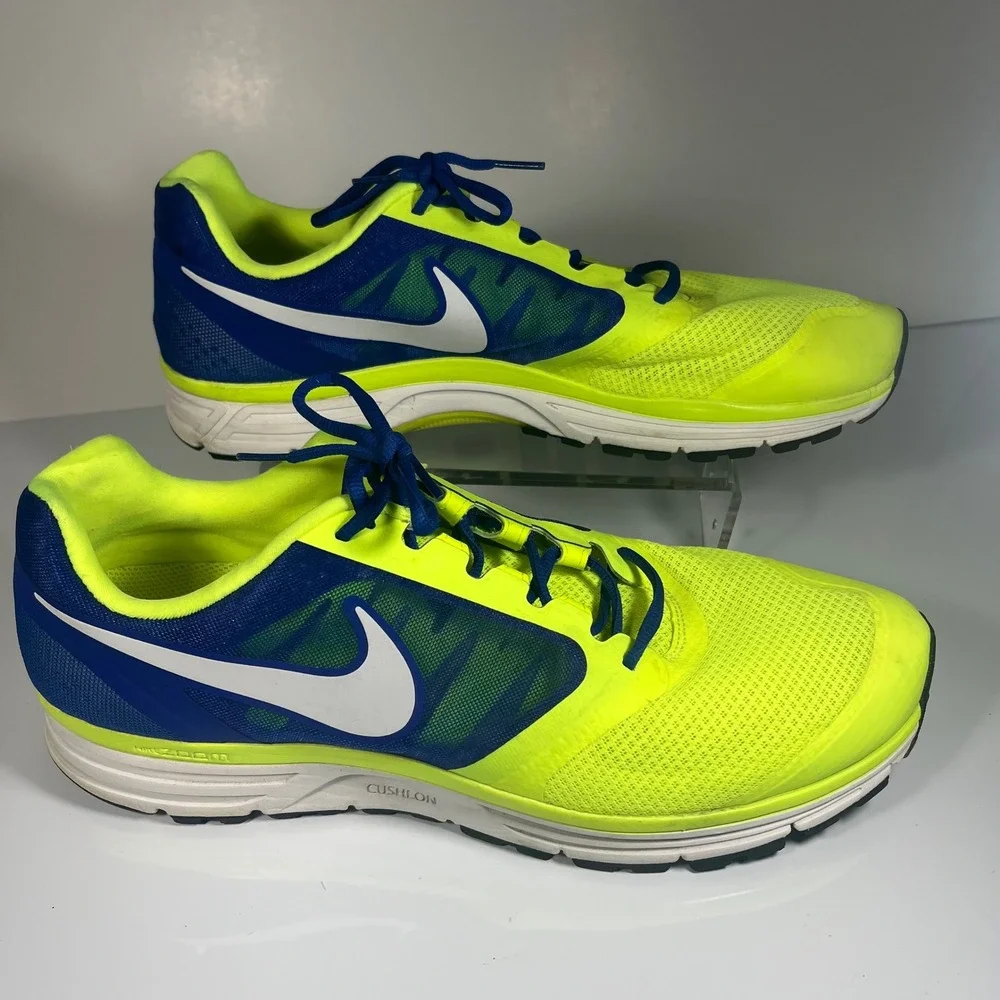 Nike Zoom Vomero 8 Men's‎ Running Shoes Neon Yellow Blue Size 14